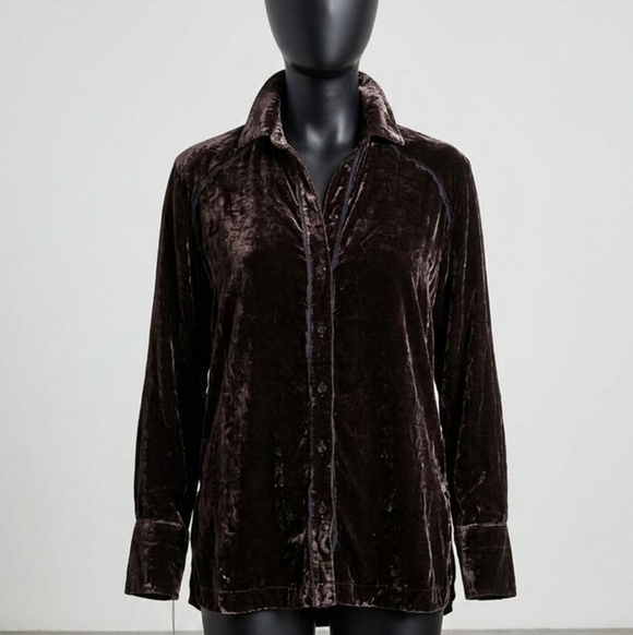 We The Free Jackets & Blazers - We The Free Deep Purple Velvet Jacket